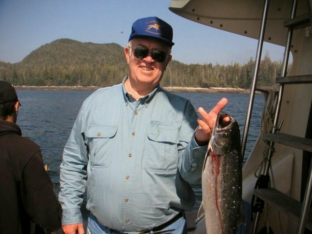 Ike Boone with the Silver Salmon he caught