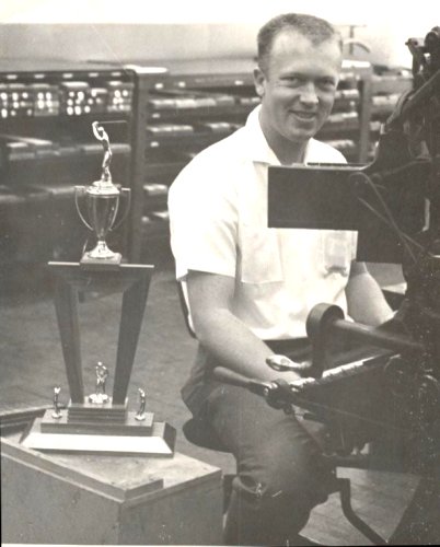 Ike Boone and his Golf Trophy