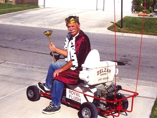 Shriner Don Peek riding Royal Flush in Las Vegas, NV