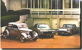 Specially made stainless steel Ford, Lincoln and thunderbird cars