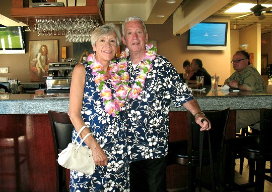 Sam and Angie Samstag at Stanley's Restaurant in Sherman Oaks, CA
