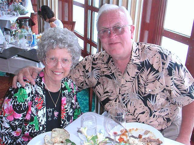 The Boone's know how to eat out - Dinner on board the Versailles